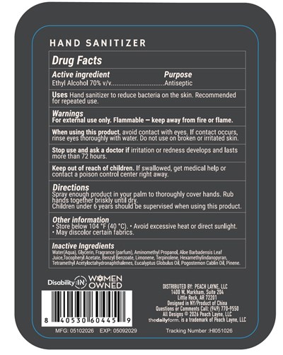 Label 2 (Santal Suede Hand Sanitizer Label 2)